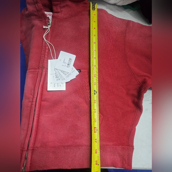 Retail Price $514.80 NEW Woman's KAMIYA KMY-ROSE DISTRESSED ZIP HOODIE XL Red - Picture 7 of 7